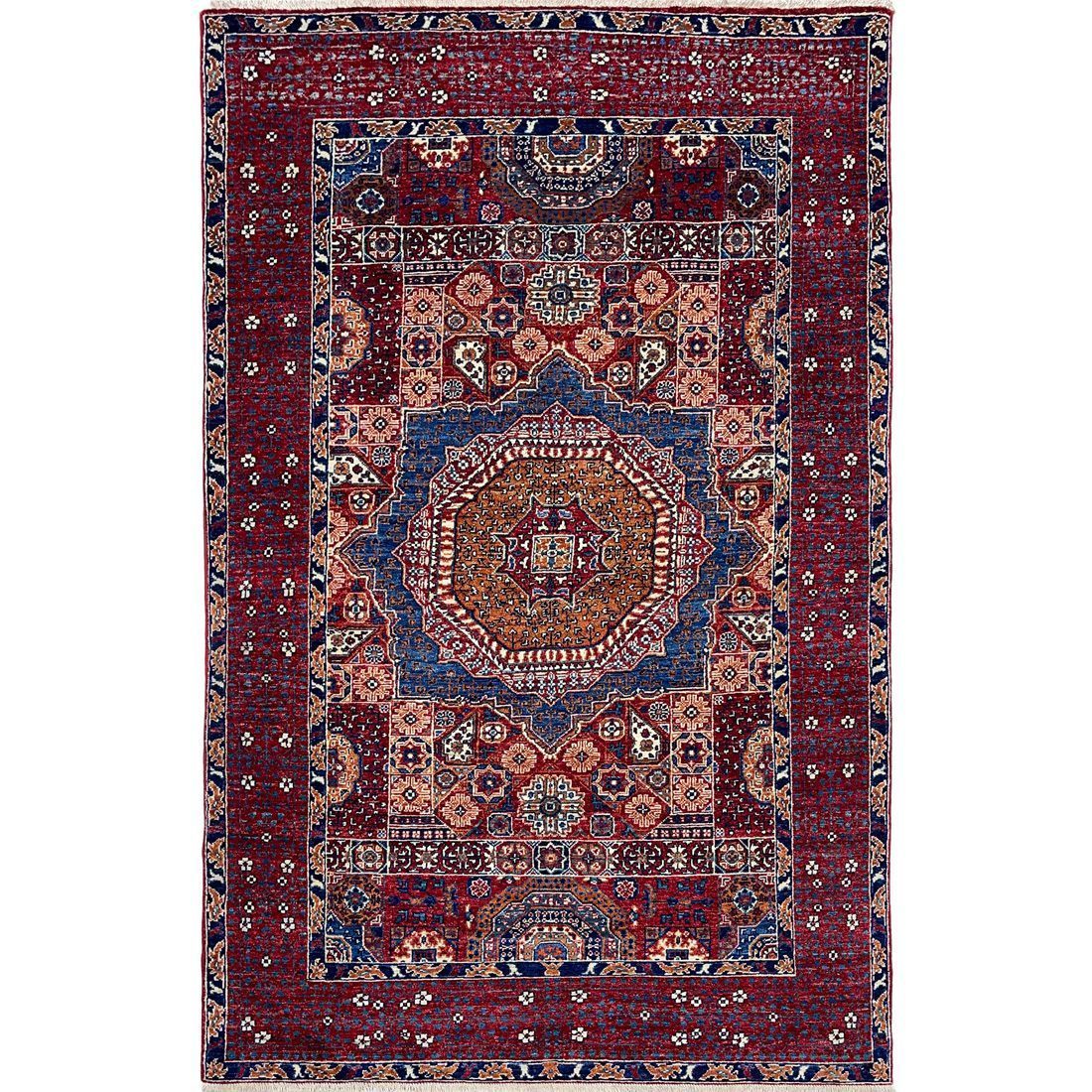 burgundy mamluk rug 5x8