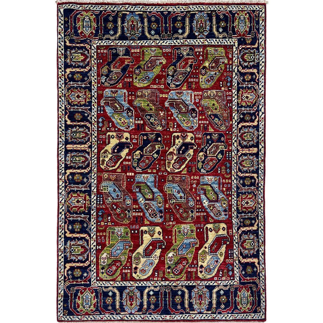 afghan tribal wool rug