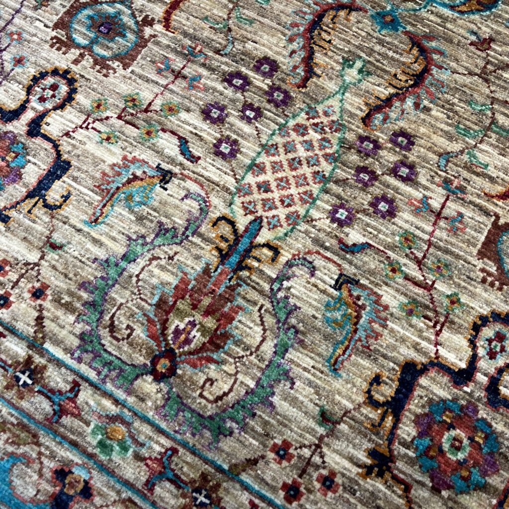 Handmade Sultani Tribal Afghan Wool Area Rug (5’9″ x 8’1″) | Yamil Craft
