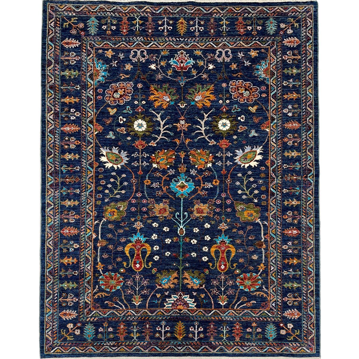 blue sultani wool rug