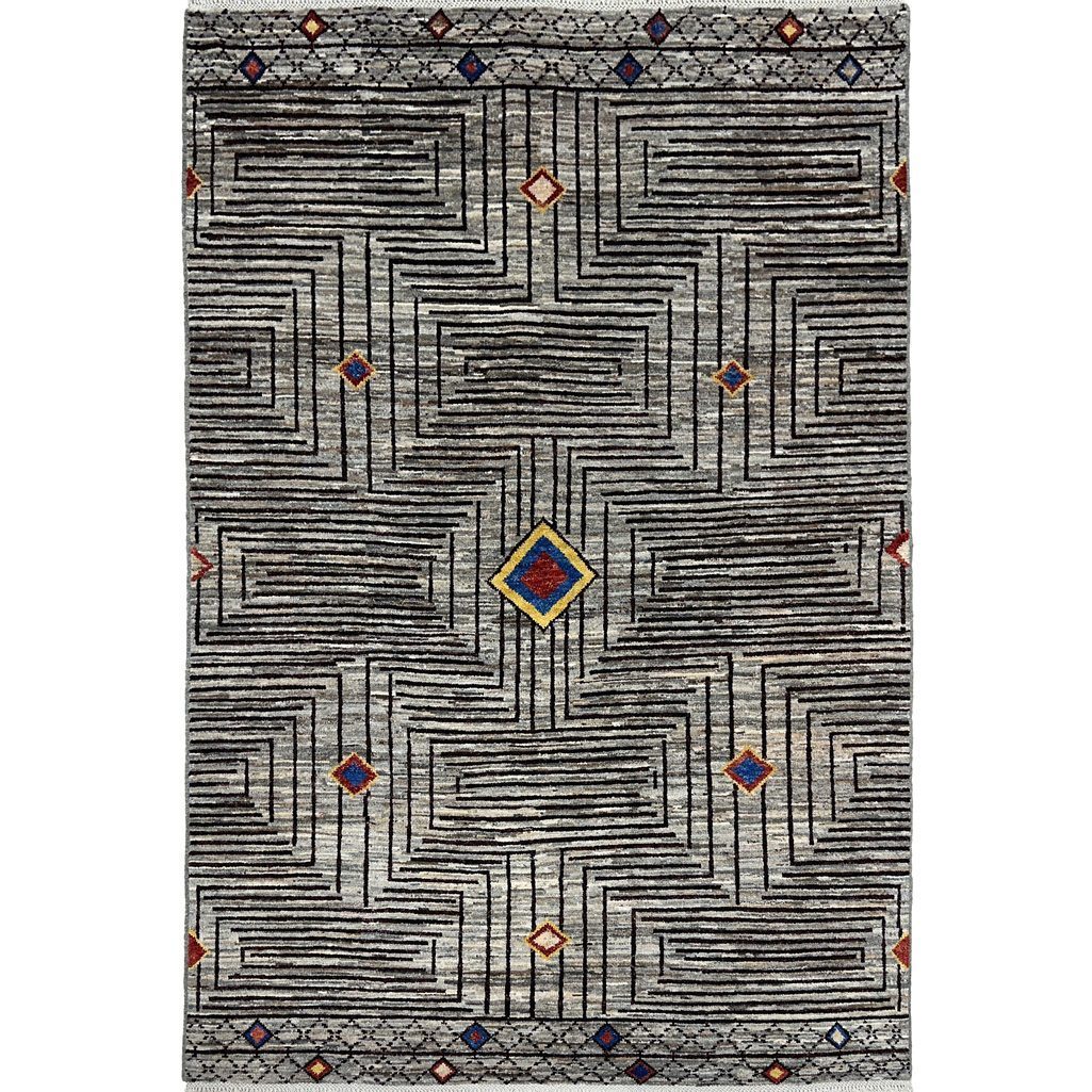 gray moroccan wool rug