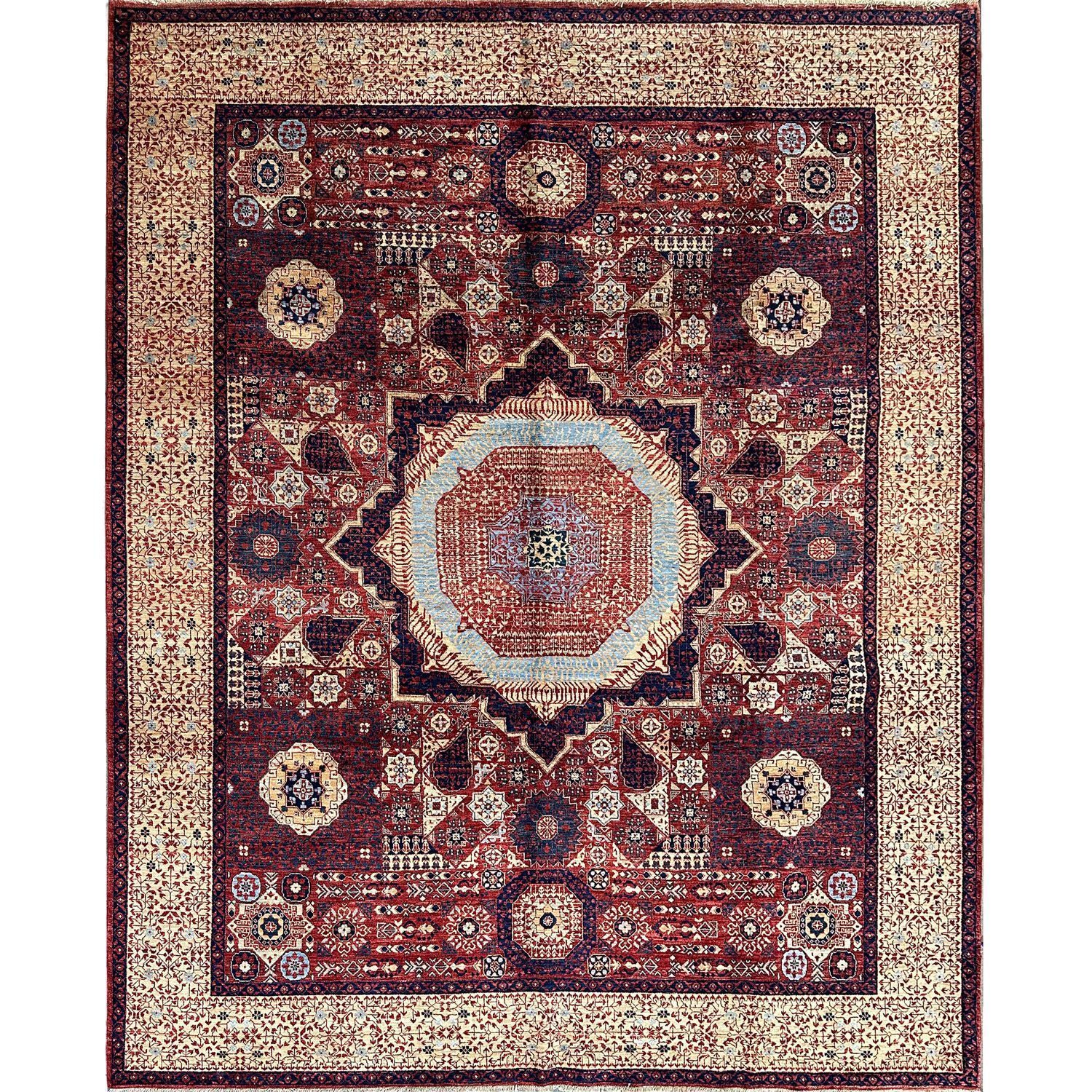 burgundy mamluk rug 8x10