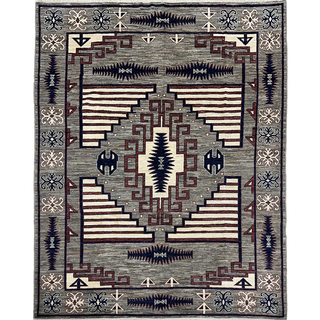 gray southwestern rug