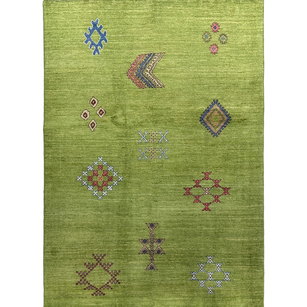 green southwestern rug