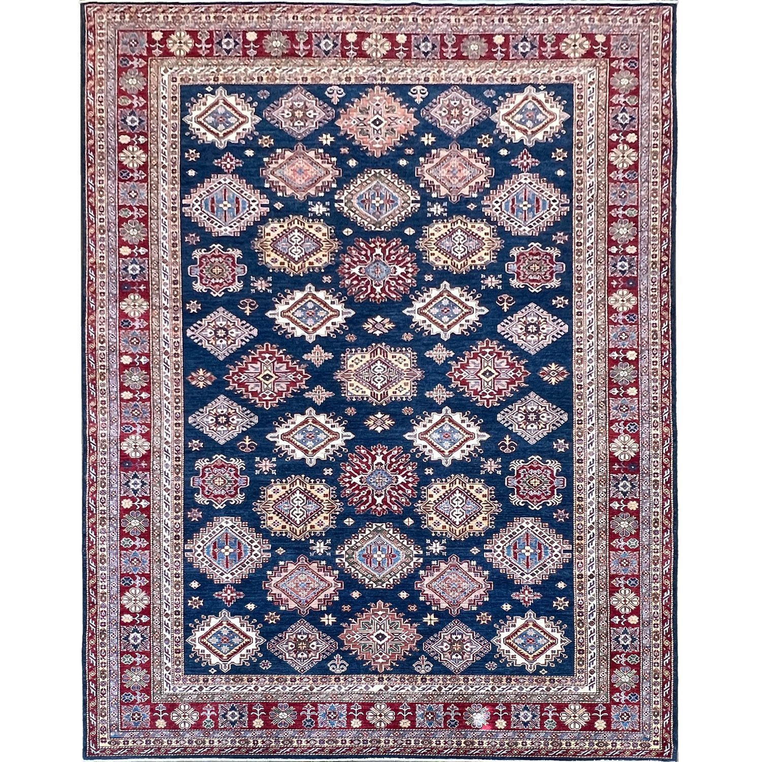 kazak wool rug 9x12