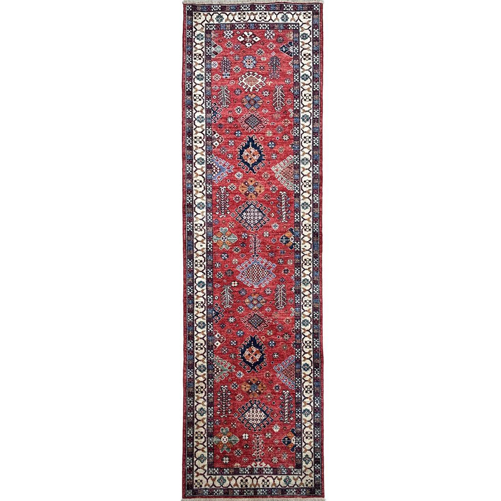 red tribal rug