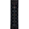 black southwestern wool runner rug