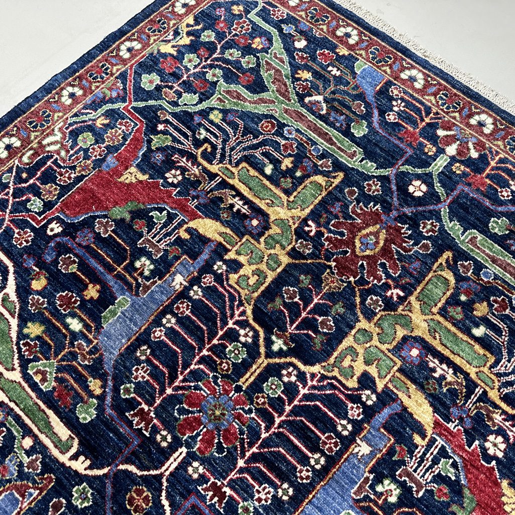 Handmade Bidjar Navy Blue Oriental Wool Area Rug (9' x 12') - Image 3