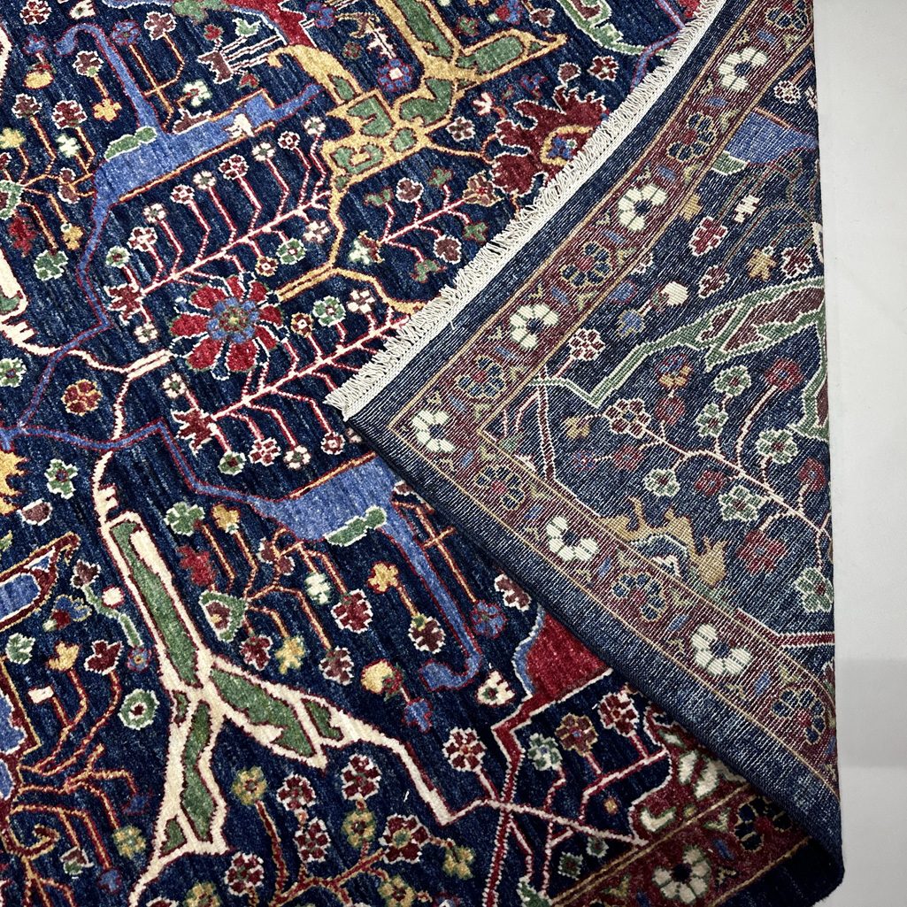 Handmade Bidjar Navy Blue Oriental Wool Area Rug (9' x 12') - Image 5