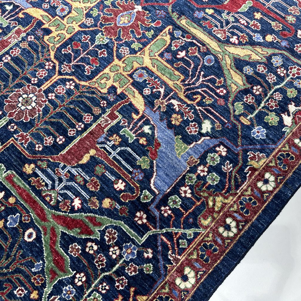 Handmade Bidjar Navy Blue Oriental Wool Area Rug (9' x 12') - Image 11