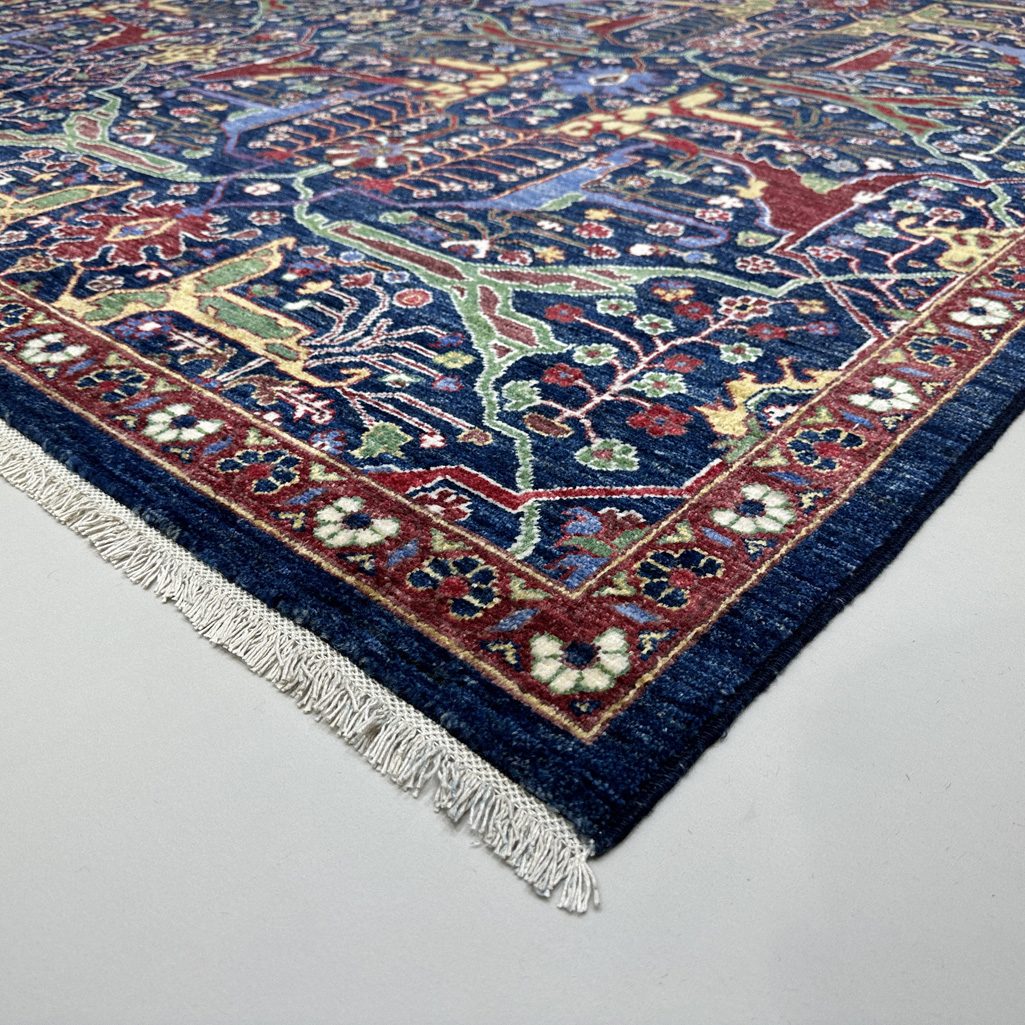 Handmade Bidjar Navy Blue Oriental Wool Area Rug (9' x 12') - Image 8
