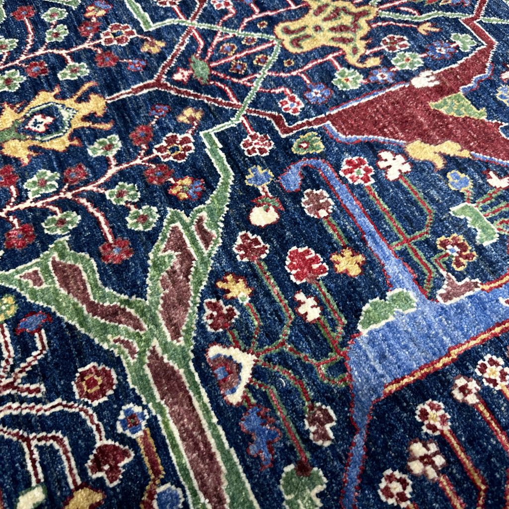 Handmade Bidjar Navy Blue Oriental Wool Area Rug (9' x 12') - Image 10