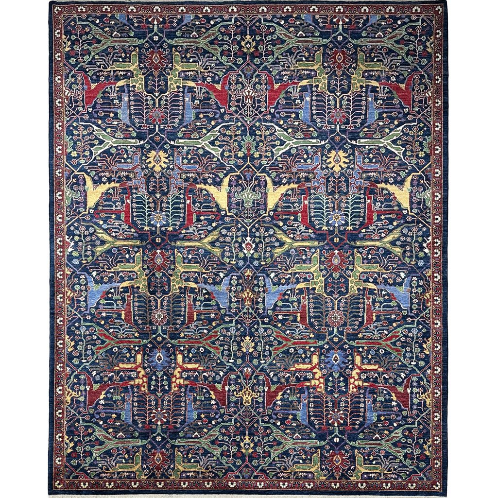 Handmade Bidjar Navy Blue Oriental Wool Area Rug (9' x 12')