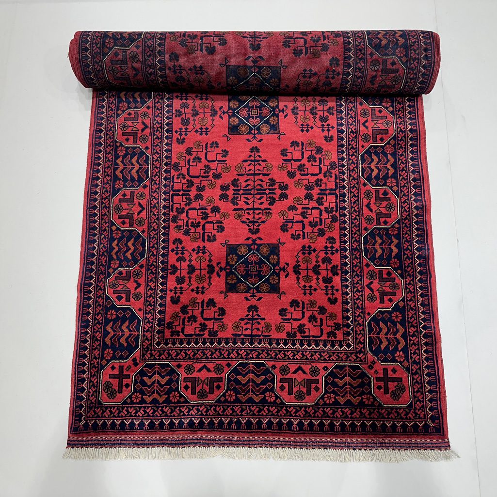 Handmade Afghan Khal Mohammadi Wool Runner Rug (3'4" x 13'4") - Image 3