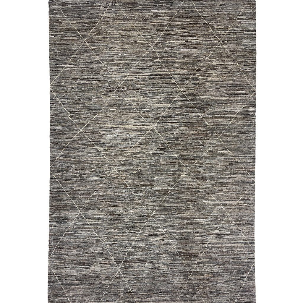 Handmade Scandinavian Natural Wool Area Rug (6'4" x 9'4")